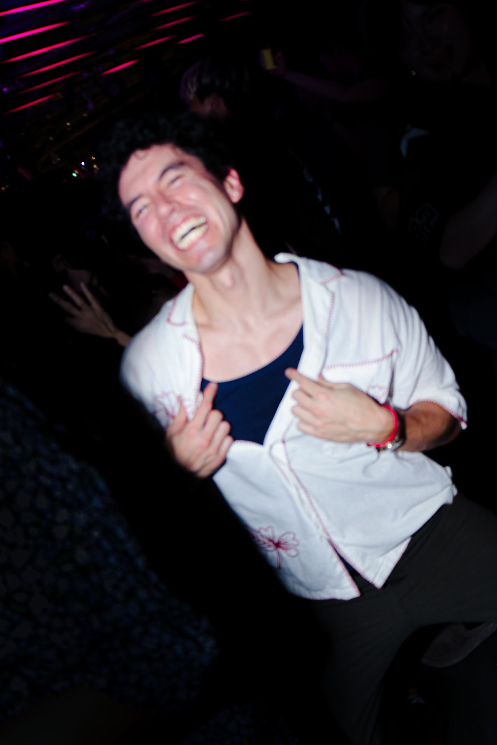 Direct flash photography capturing Taipei nightlife
